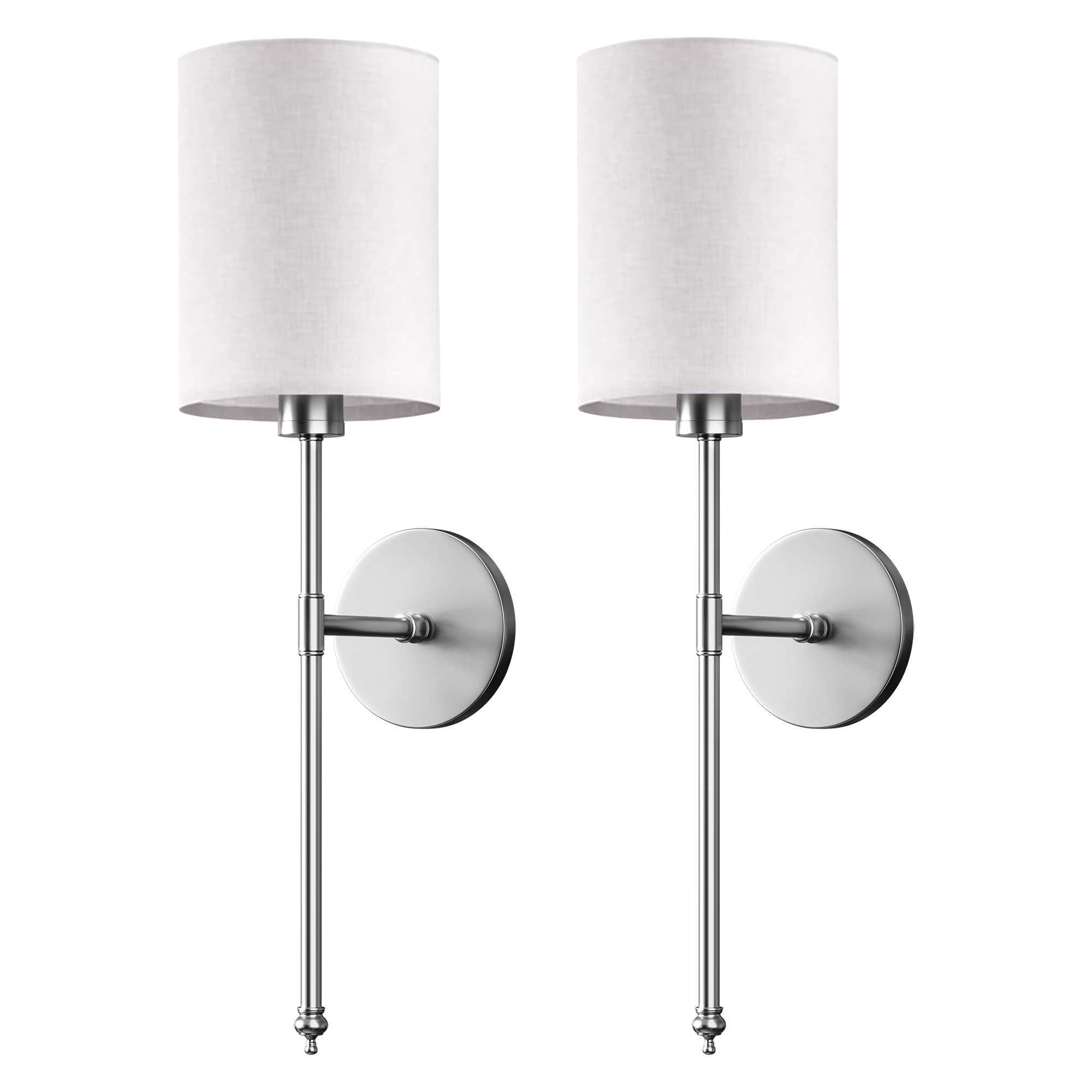 Appliques murales cylindriques sans fil – Lot de 2