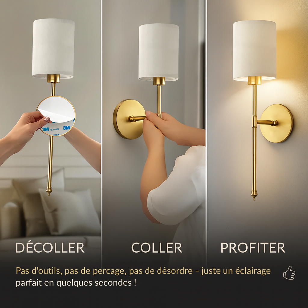 Appliques murales cylindriques sans fil – Lot de 2