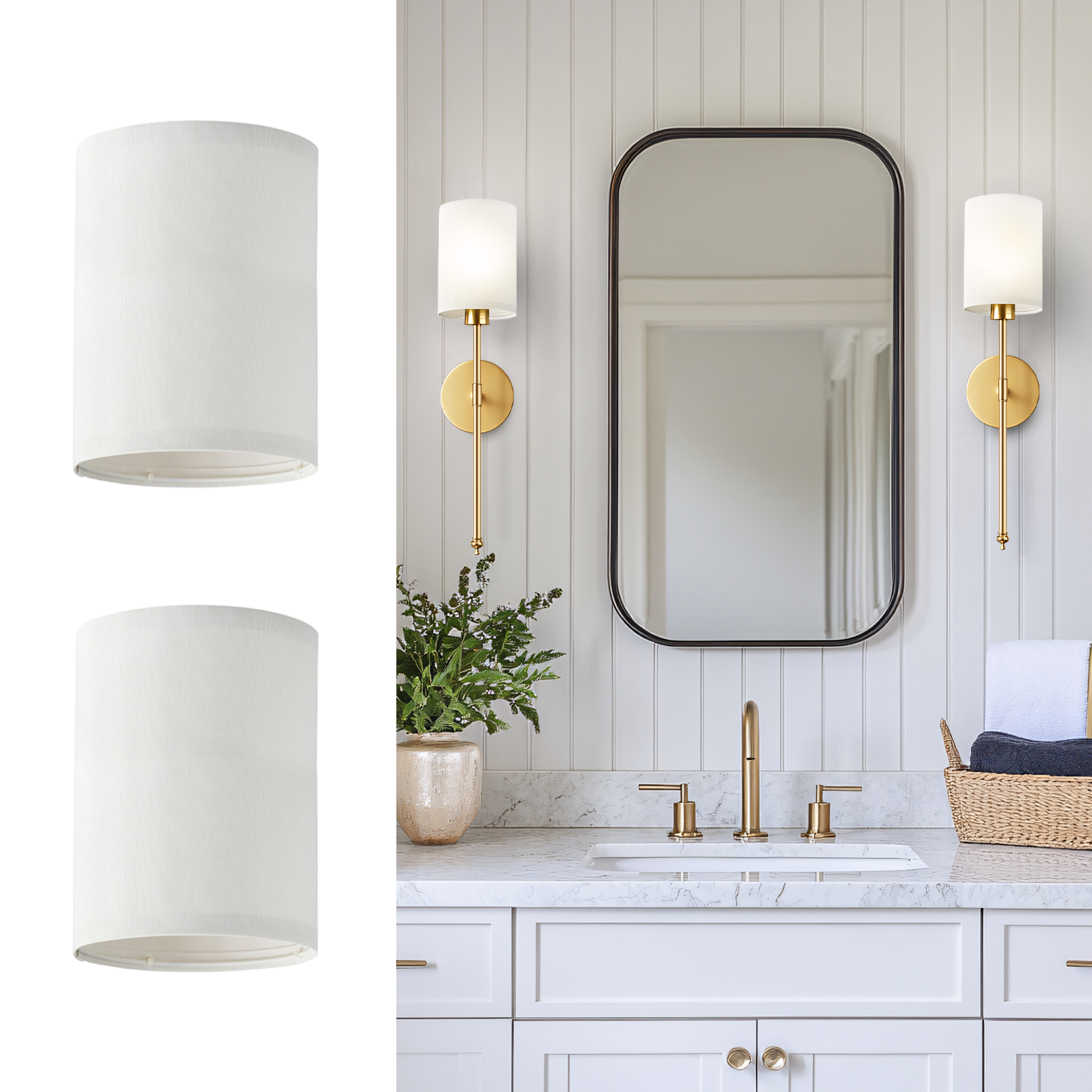 Abat-jours cylindriques – Lot de 2