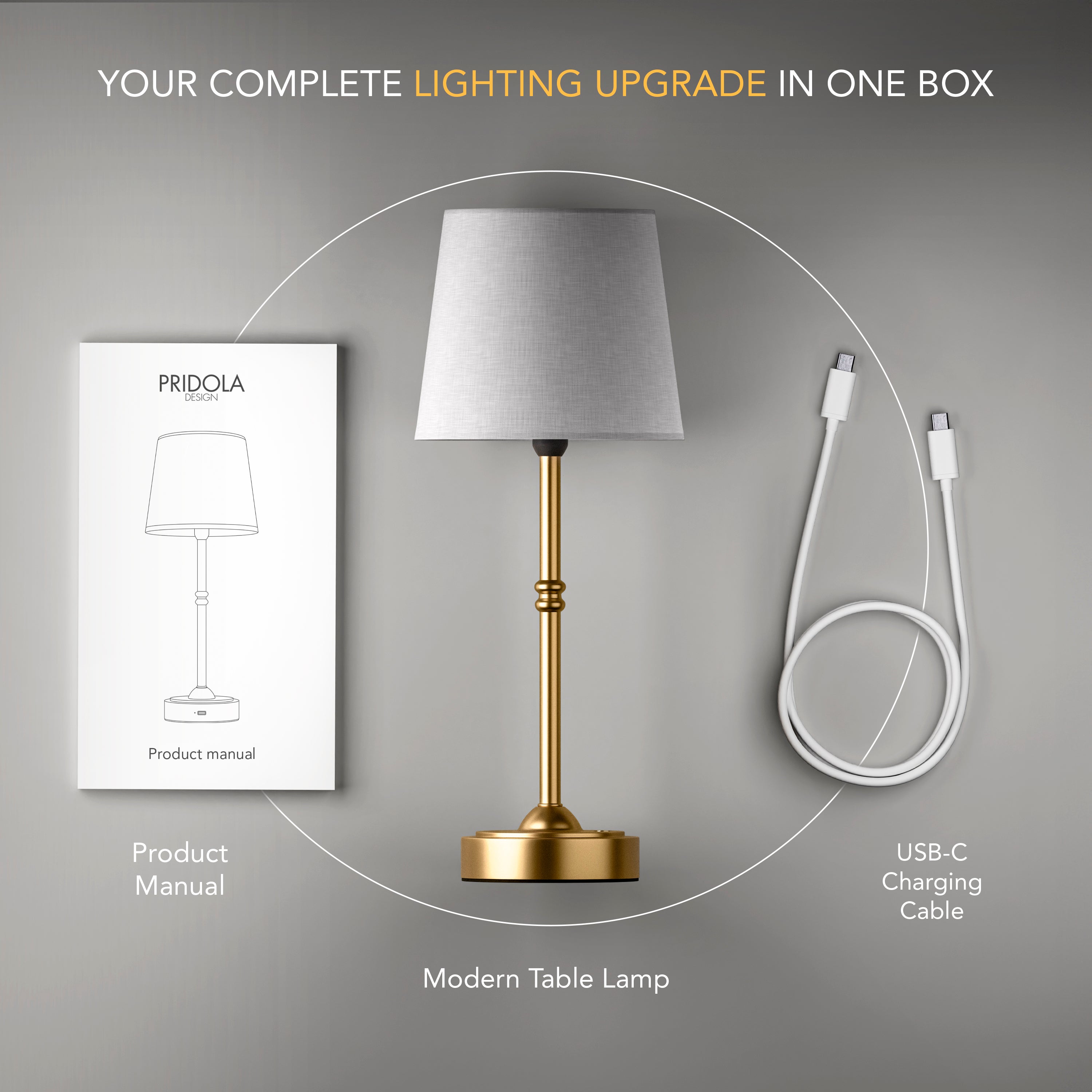 Auréa - Lampe de Table Sans Fil