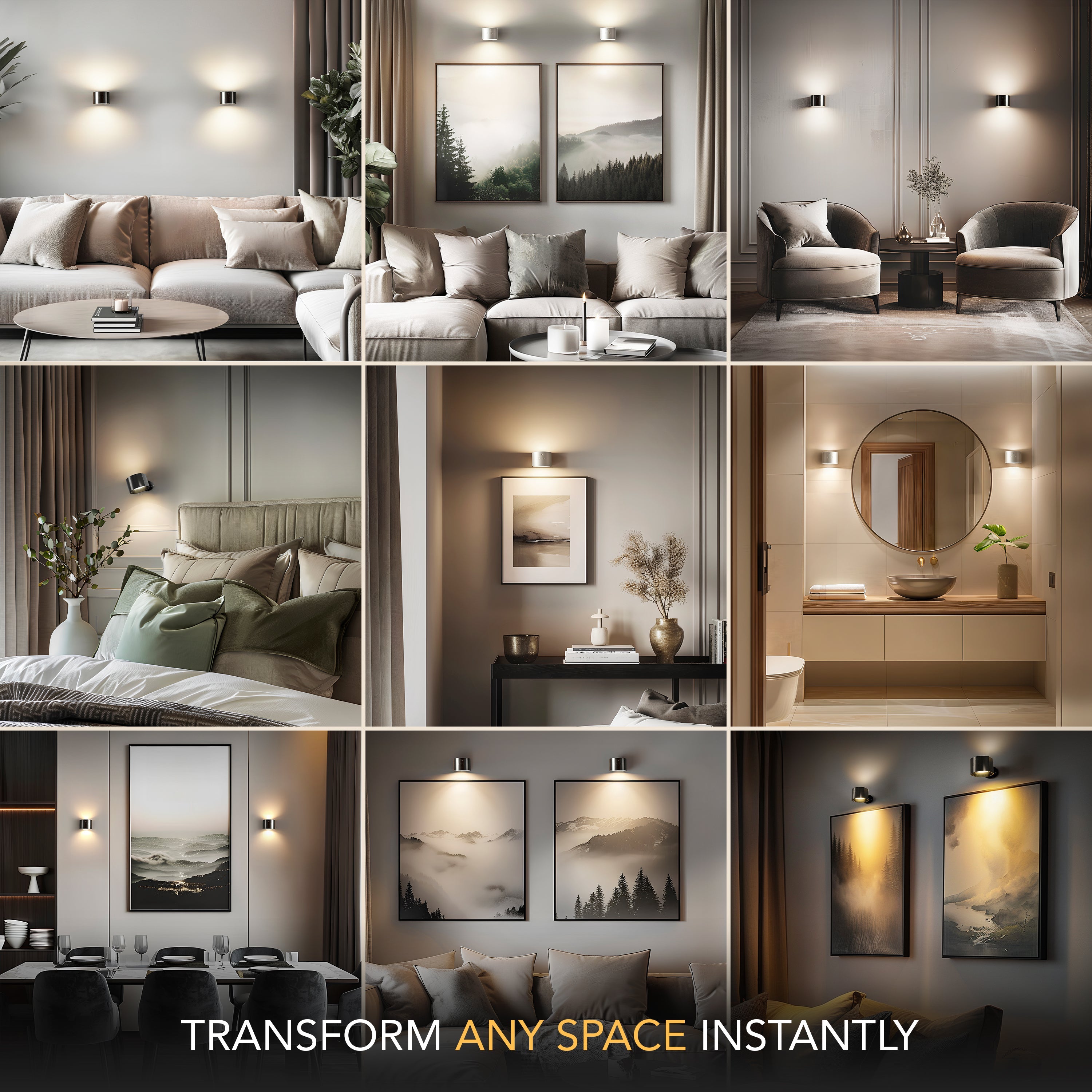 Appliques murales LED sans fil