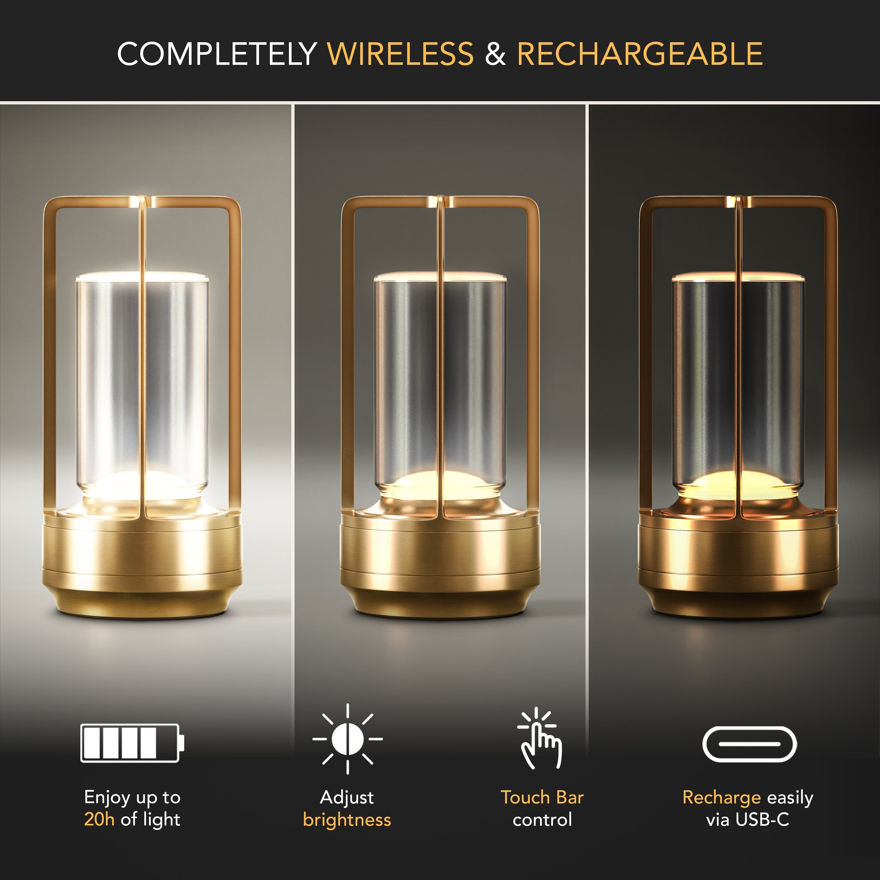 Crystal – Lampe de table effet cristal / lumière scintillante