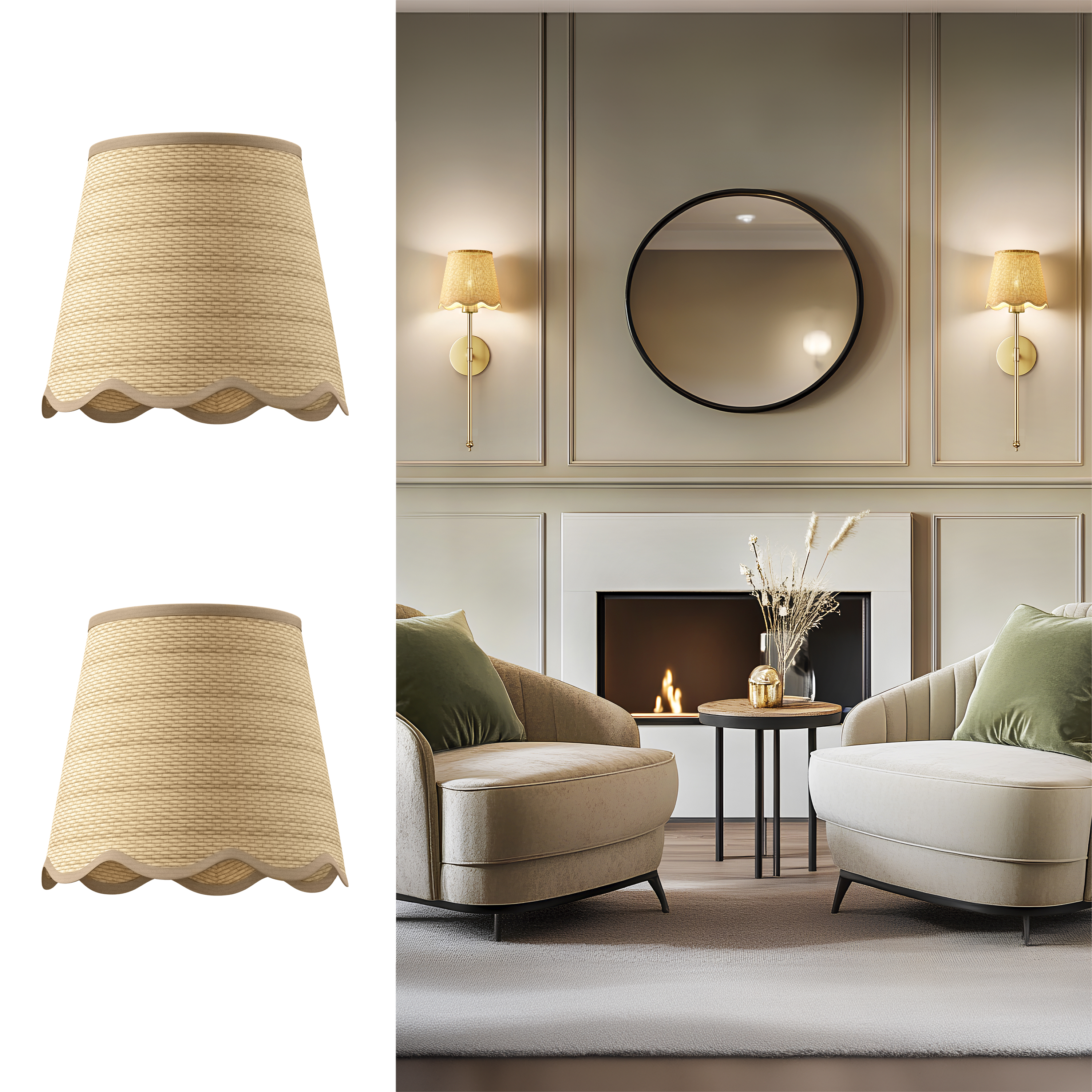 Abat-jours style bohème – Lot de 2