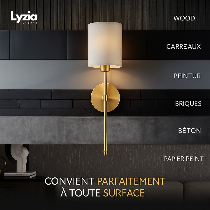 Appliques murales cylindriques sans fil – Lot de 2
